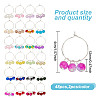 48Pcs 24 Colors Brass Wine Glass Charms AJEW-GO00002-2