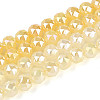 Anti-Tarnish Electroplate Glass Beads Strands GLAA-N064-8mm-03-1