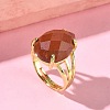 Brass Cuff Open Rings RJEW-D347-04G-5