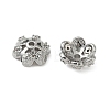 Brass Micro Pave Clear Cubic Zirconia Bead Caps KK-S350-10P-1