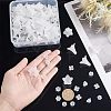 200Pcs 4 Style Spray Painted Glass Beads & Acrylic Beads Caps DIY-HY0001-10-3