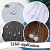 Anti-Tarnish 3 Pairs Rhodium Plated 925 Sterling Silver Stud Earring Findings STER-BBC0006-73B-6