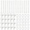 Iron Ends with Twist Chain Extension & Open Jump Rings DIY-YW0010-74S-1