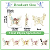 25Pcs 5 Colors Alloy Enamel Pendants ENAM-YW0008-73-2