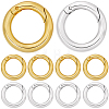 12Pcs 2 Colors Brass Spring Gate Rings KK-SC0008-03-1