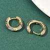 Brass Micro Pave Cubic Zirconia Hoop Earrings EJEW-C181-13G-5
