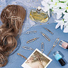 40Pcs 2 Colors Zinc Alloy Hair Pin PHAR-CP0001-09-5