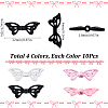 40Pcs 4 Colors Baking Paint Opaque Alloy Beads FIND-SC0011-78-2