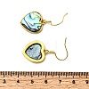 Brass Natural Paua Shell Dangle Earrings EJEW-M060-19D-G-5