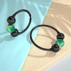 316L Surgical Stainless Steel & Round Synthetic Opal Hoop Cartilage Earrings WG5E20C-02-1