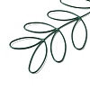 Leaf-Shaped Iron Plant Trellis AJEW-G074-03C-3