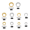 40Pcs 10 Style Brass Sew on Prong Settings KK-CA0002-52-2