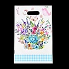 50Pcs Flower & Butterfly Theme OPP Plastic Packaging Bags ABAG-F011-06-2