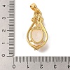 Rack Plating Brass Micro Pave Cubic Zirconia Pendants KK-L220-019G-01-3