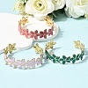 304 Stainless Steel Enamel Bangles for Women BJEW-D408-40G-4