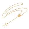 201 Stainless Steel Rosary Bead Necklaces NJEW-B143-05G-4
