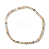 Natural Multi-Moonstone Faceted Round Beaded Stretch Bracelets for Women BJEW-JB10842-02-1