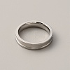 201 Stainless Steel Grooved Finger Ring for Women RJEW-WH0009-04A-P-2