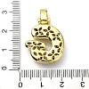 Brass Micro Pave Clear Cubic Zirconia Pendants KK-M279-01G-G-3