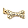 Brass Micro Pave Cubic Zirconia Pendants KK-H529-19G-1
