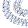 Electroplate Transparent Glass Beads Strands EGLA-N057-01A-01-3