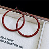 Spray Painted Alloy Hoop Earrings FS-WG43B6B-11-1