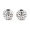 Textured Tibetan Style Alloy Beads PALLOY-T093-30AS-1