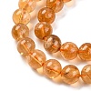 Round Natural Citrine Beads Strands G-K068-12A-6mm-4