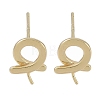 Brass Stud Earring Findings KK-G497-31G-1