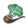 Saint Patrick's Day Opaque Printed Acrylic Pendants OACR-A045-05G-2
