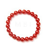 Natural Red Agate Round Beads Stretch Bracelets BJEW-PH0001-8mm-04-2