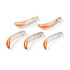 Transparent Glass Banana Pendants GLAA-T030-02A-1