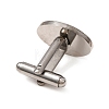 Oval 201 Stainless Steel Swank Cuff Links SA-CBAE2BD-01P-C-2
