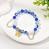 Alloy Butterfly Charm Bracelets BJEW-JB14139-02-2