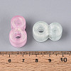 Luminous Frosted Transparent Acrylic Beads TACR-T029-21I-5