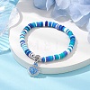 Natural Gemstone & MIYUKI Seed Beads Heart Charm Bracelets BJEW-MZ00084-02-2