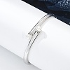 304 Stainless Steel Bangles with Plastic Imitation Pearl for Women BJEW-Z080-01P-3