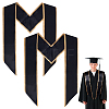 2Pcs Satin Graduation Sash Honor Stole Scarf for Men Women AJEW-MA0001-38C-1