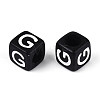 Initial Acrylic Horizontal Hole Beads OACR-ZX006-35G-2