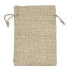 Christmas Printed Burlap Packing Pouches Drawstring Bags ABAG-Q053-02A-06-2