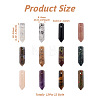 12Pcs 12 Style Natural Gemstone Pointed Pendants G-CW0001-06-2