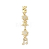 Brass Micro Pave Clear Cubic Zirconia Big Pendants KK-B176-02G-03-1