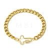 Micro Pave Clear Cubic Zirconia Screw Carabiner Lock Link Bracelets BJEW-JB13849-3