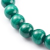 Natural Malachite Beaded Stretch Bracelets BJEW-JB05991-2
