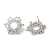 Clear Cubic Zirconia Sun Stud Earrings EJEW-Z019-24D-P-2