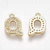 Brass Cubic Zirconia Charms KK-S348-330Q-2