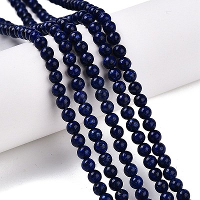 Dyed Natural White Jade Beads Strands G-T140-4mm-B12-1