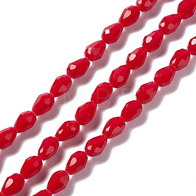 Faceted Glass Beads Strands GLAA-E037-02D-1