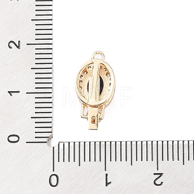 Brass Micro Pave Clear Cubic Zirconia Box Clasps KK-G491-03G-1