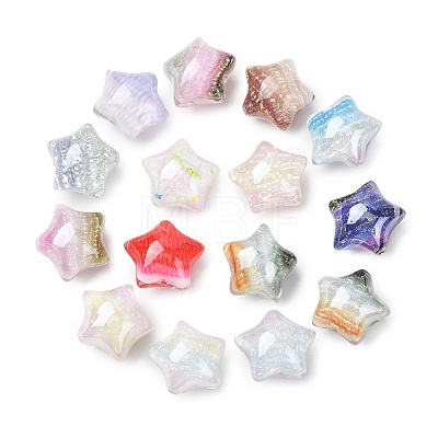 Gradient Color Transparent Resin Beads RESI-C073-12-1